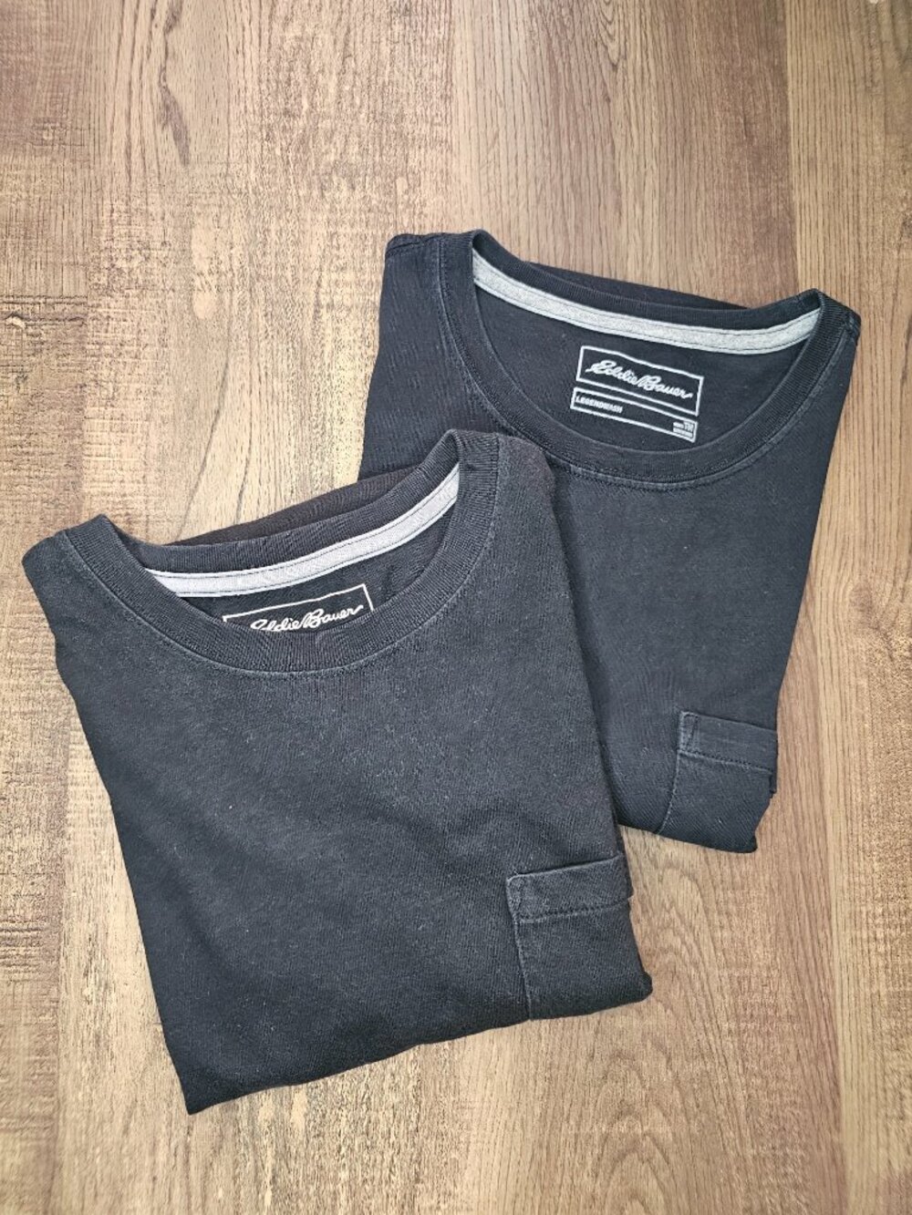 Lot of 2 Eddie Bauer Legendwash Short Sleeve Tees T-Shirts Bundle TM Tall Medium